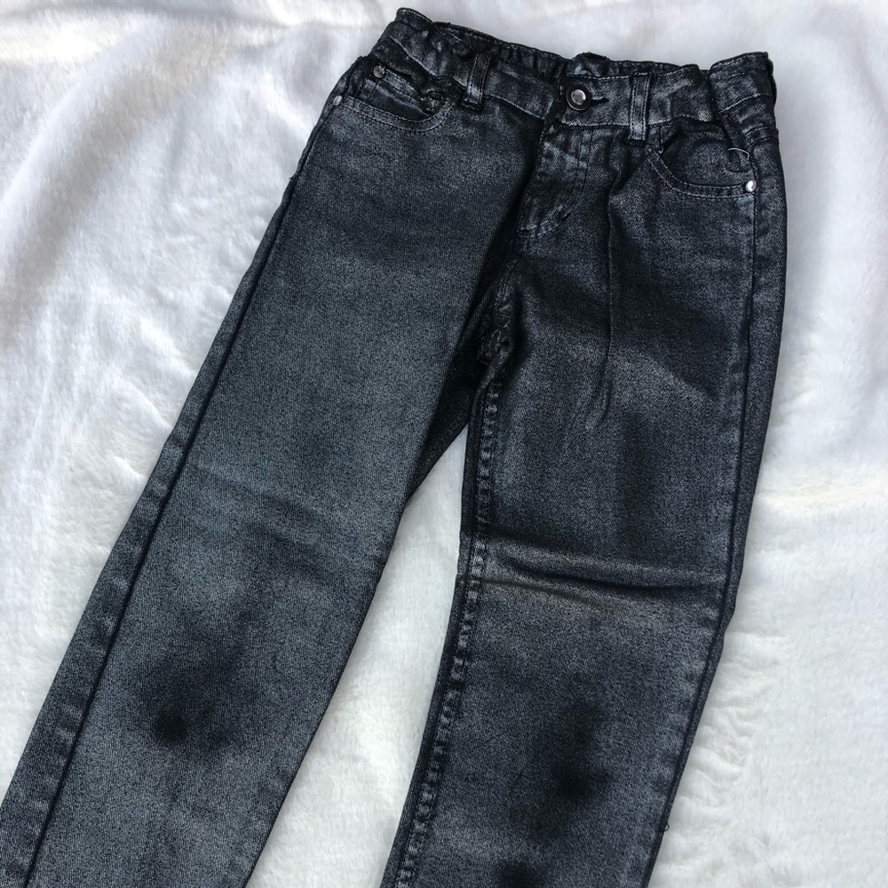 👖 Black Jeans with silver shimmer - Girls 6X 💕